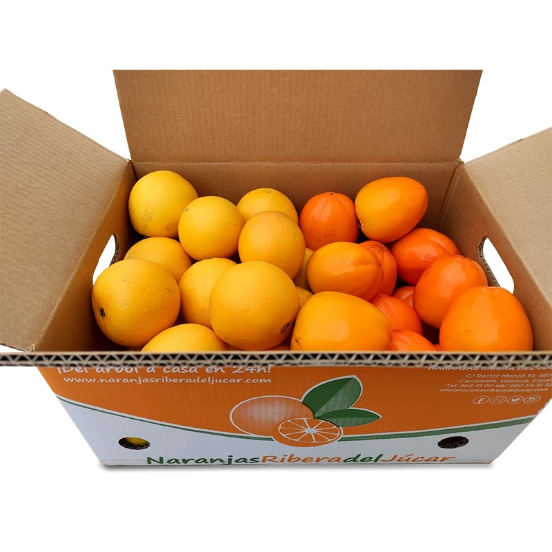 Caja mixta de Caquis y Naranjas